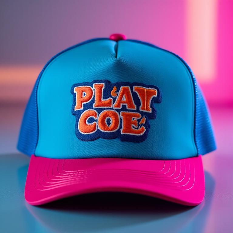 Cappello trucker personalizzato con logo colorato