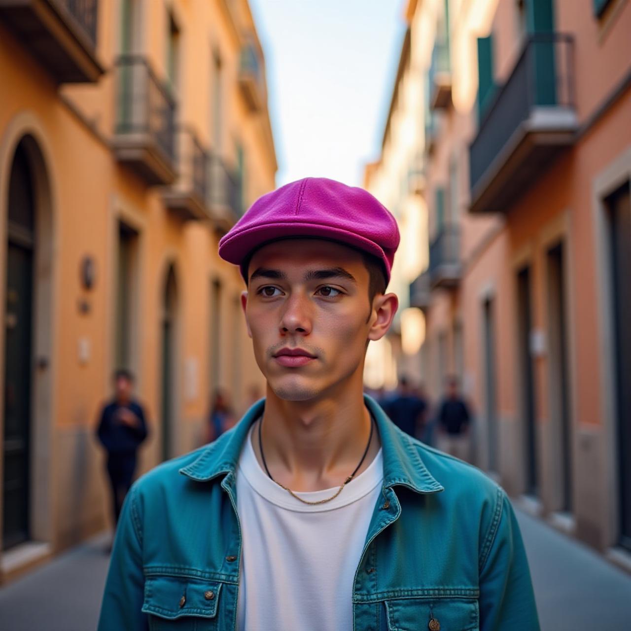 Uomo con cappello urban style a Roma